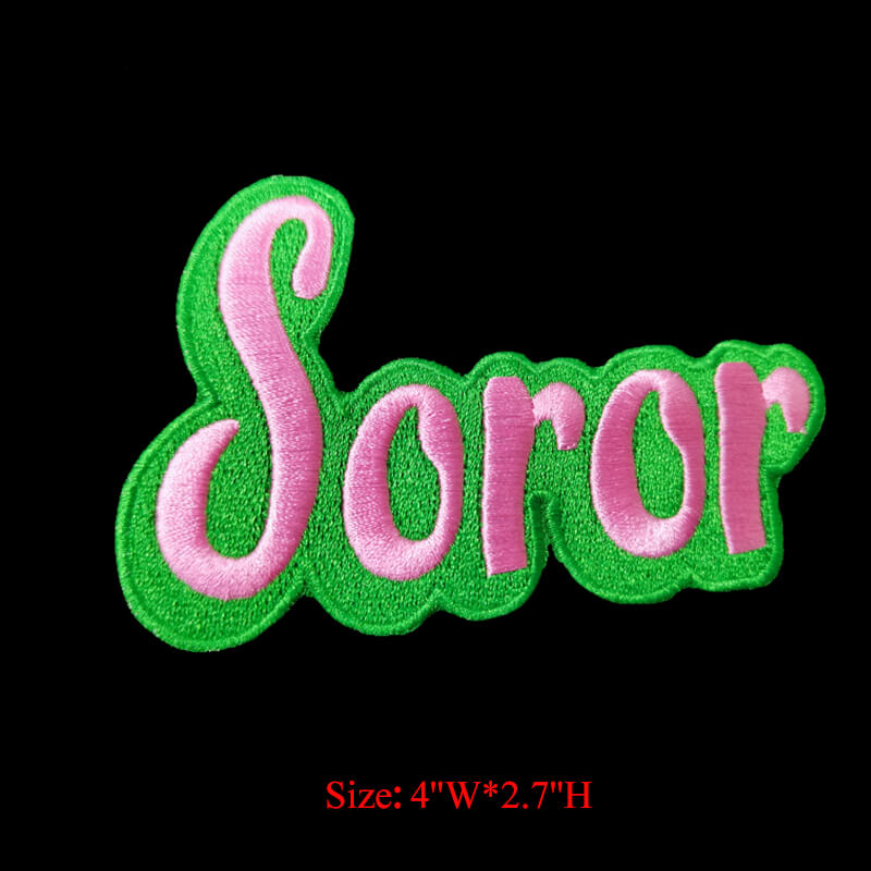 Pretty Girl Greek sorority iron on embroidery patches