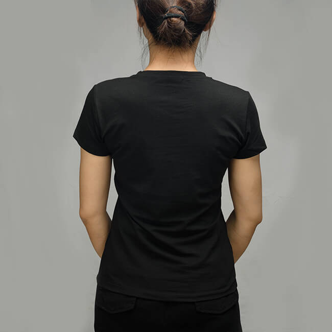 Wholesale Women Ribbed crew neck t-shirts