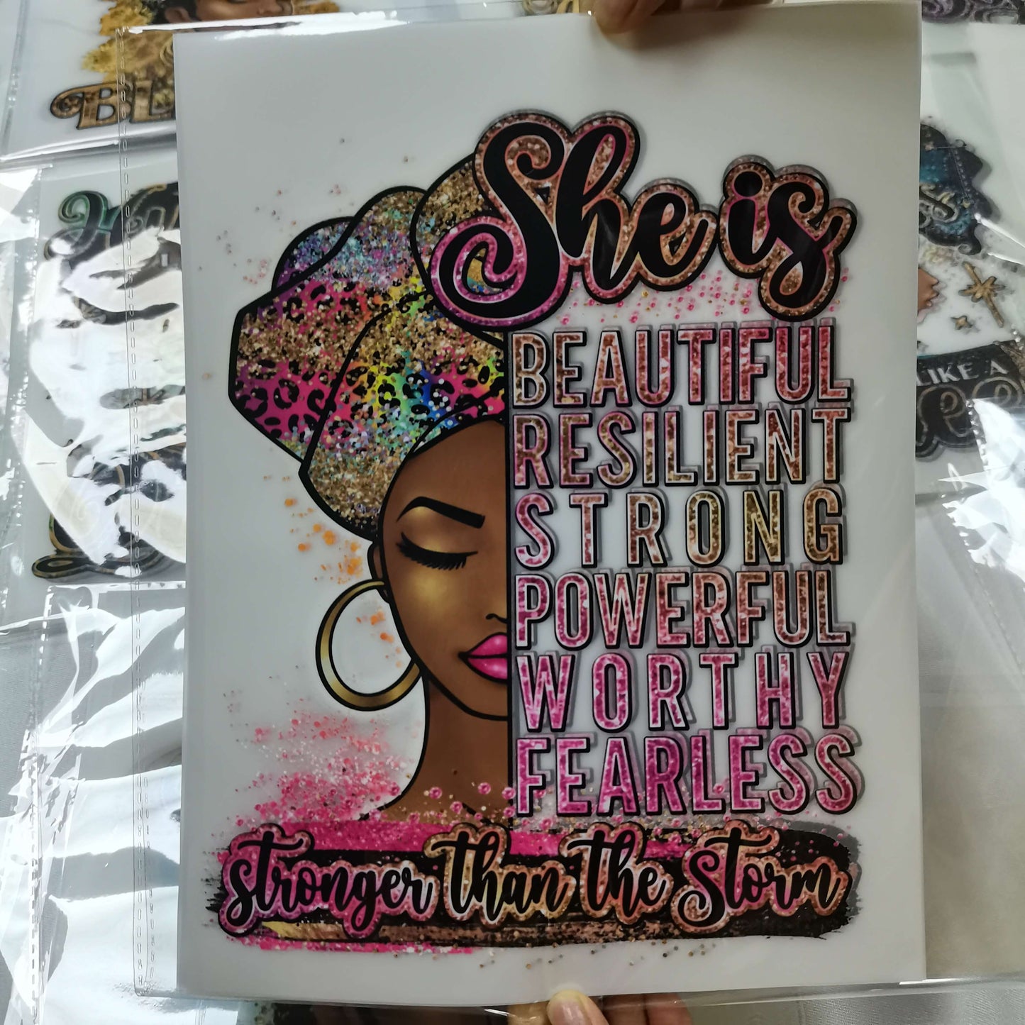 Heat Transfer Label Digital Screen Print Plastisol Black Queen