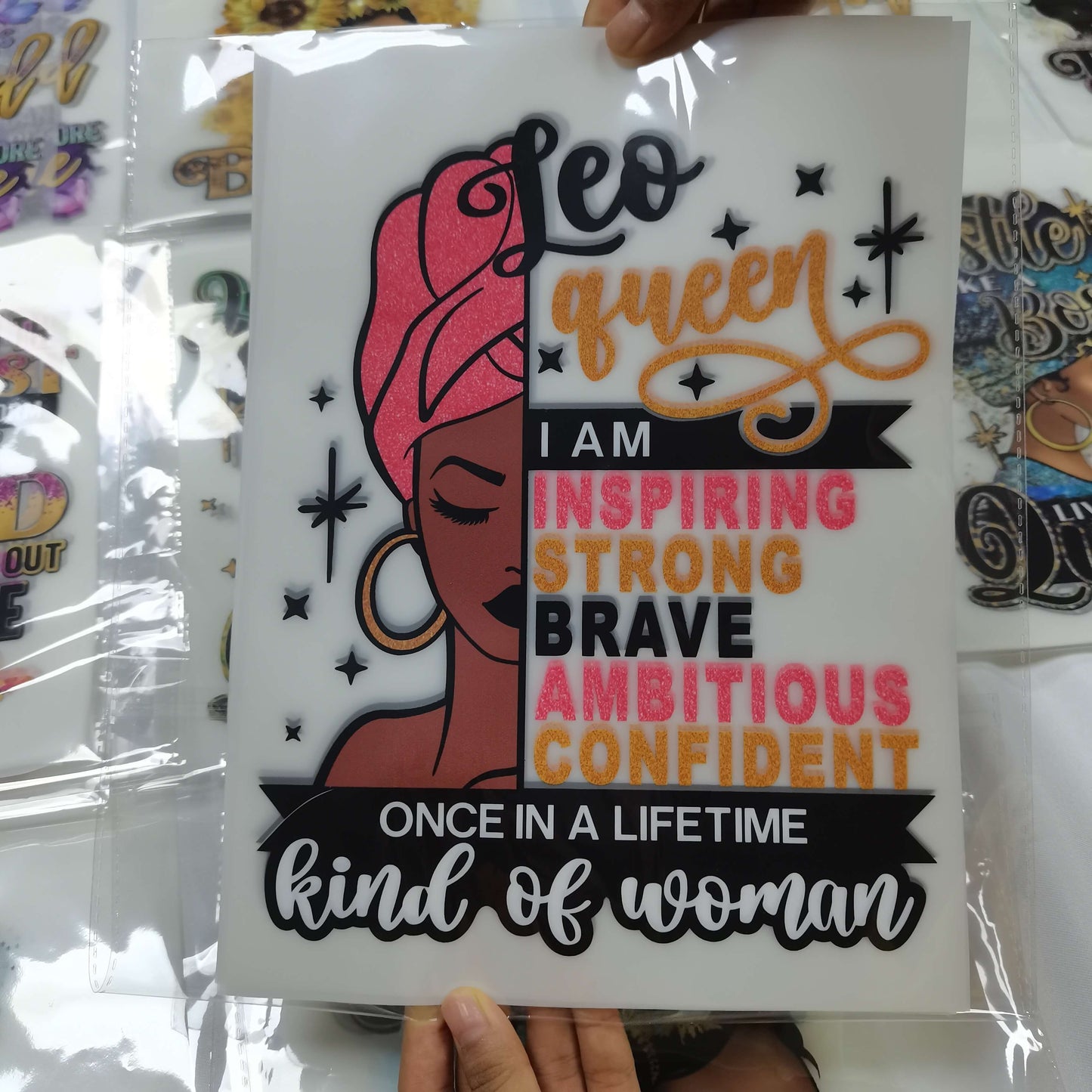Heat Transfer Label Digital Screen Print Plastisol Black Queen