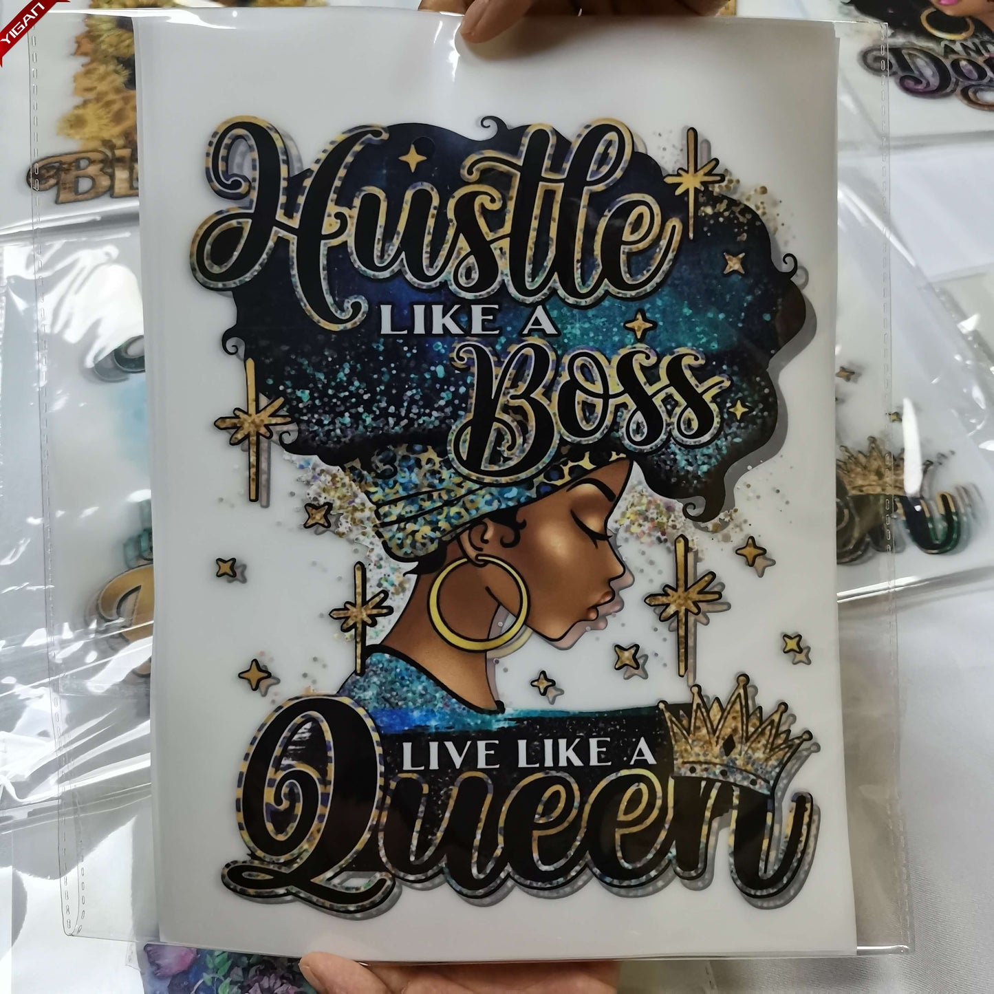 Customized High-quality Live like a queen Print Heat Transfer PU Vinyl