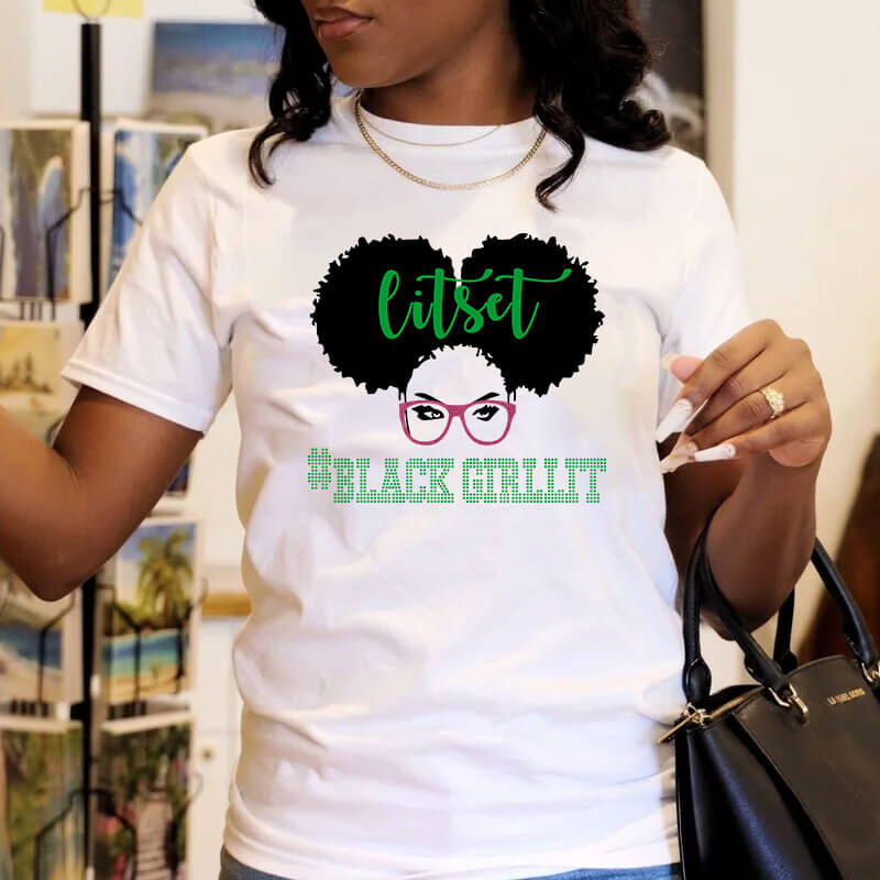 Hotfix Black Girl Magic Heat Transfer Printing