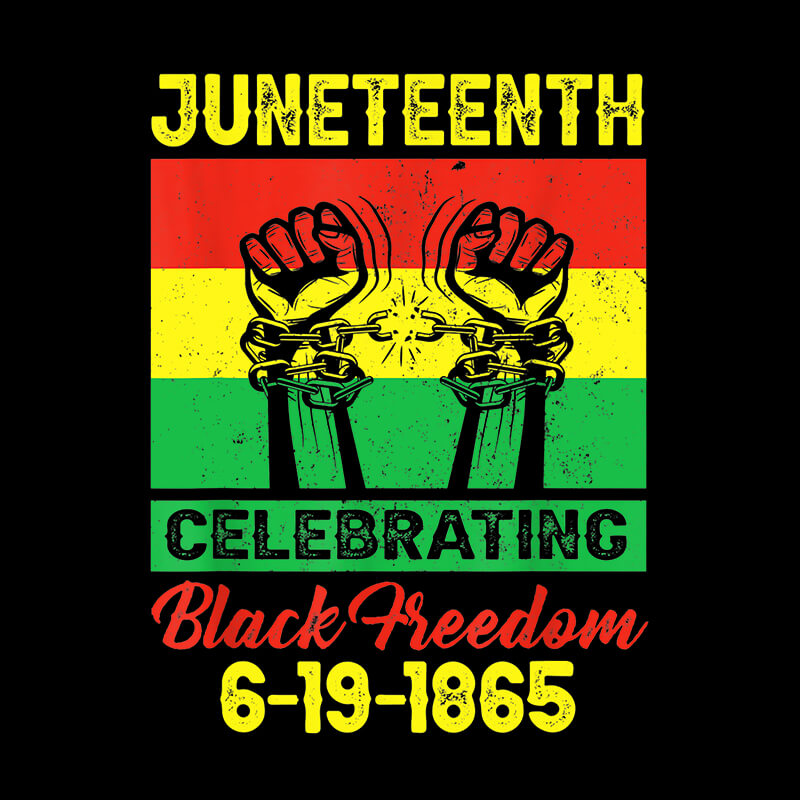 2022 Hot sale Juneteenth 1865 heat transfer