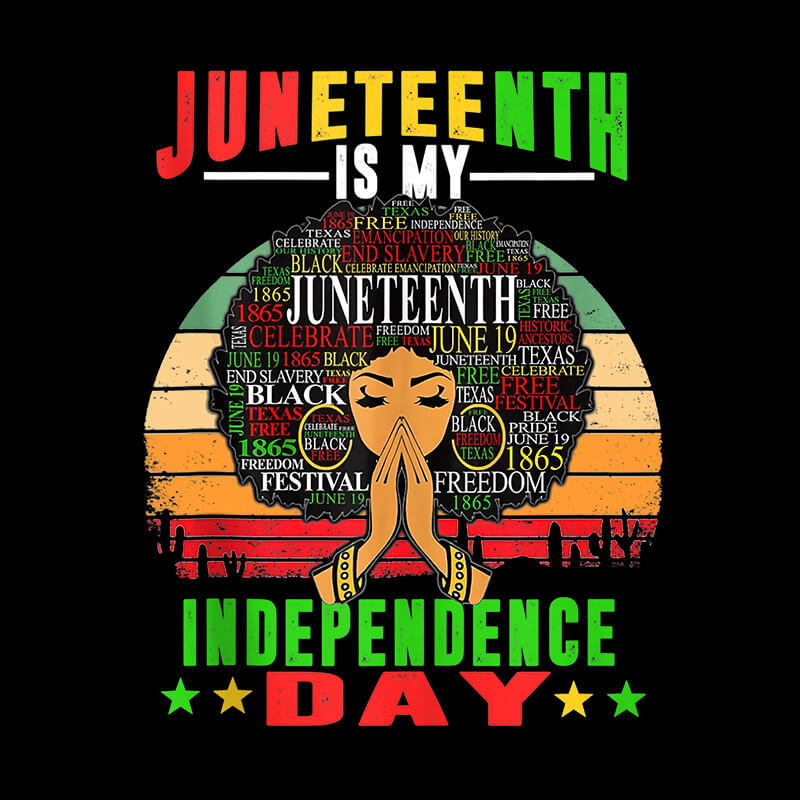 2022 Hot sale Juneteenth 1865 heat transfer