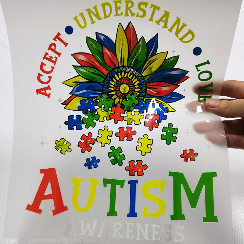 Autism Awareness heat press Transfers Ready To Ship In Stock