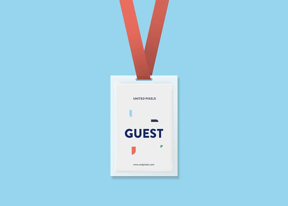 Design of ID card mockup for free editing