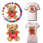iron on cartoon pink cute bear