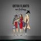 Catch Flights not Feelings Black Afro Girl Vinyl Heat Transfers