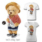 Cute Bear Stripes Iron On Patches Appliques Thermo Stickers On Clothes