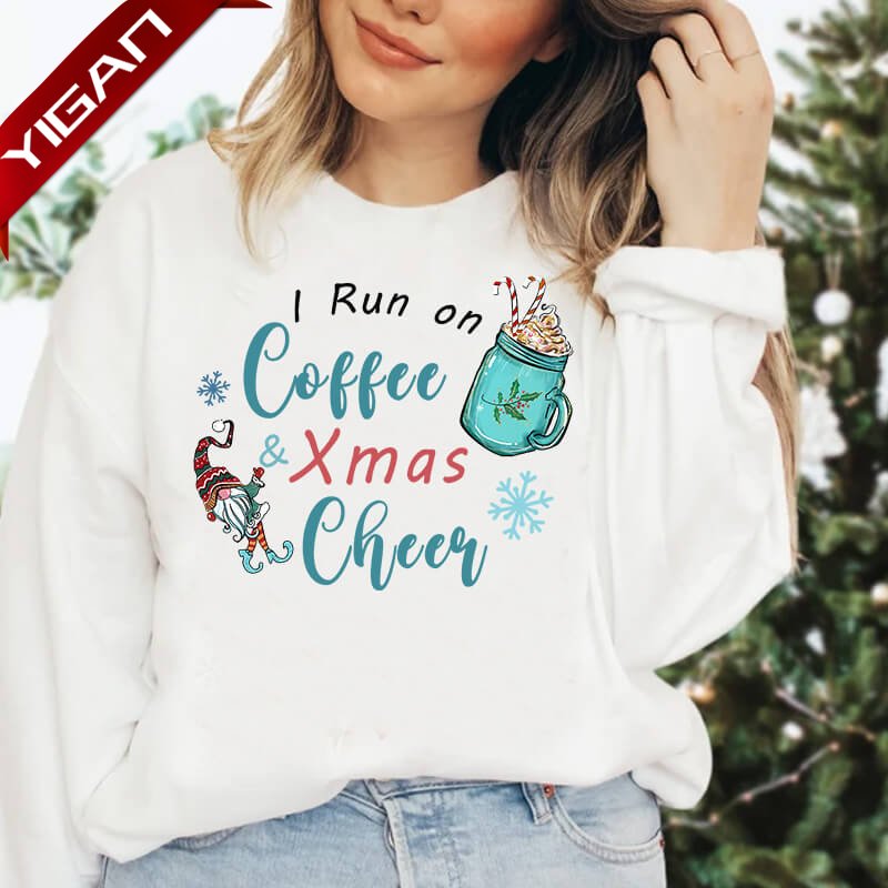 X-Mas Cheer Mockup of a young woman wearing a Sweatshirt