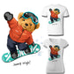 Cute Bear Stripes Iron On Patches Appliques Thermo Stickers On Clothes