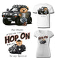 New Iron on Cartoon hop on Bear Patches for Clothing