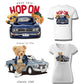 New Iron on Cartoon hop on Bear Patches for Clothing