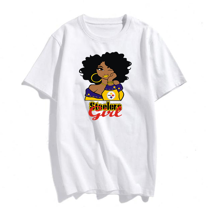 Hot Sale Team Girl Heat Transfers For Women T shirt
