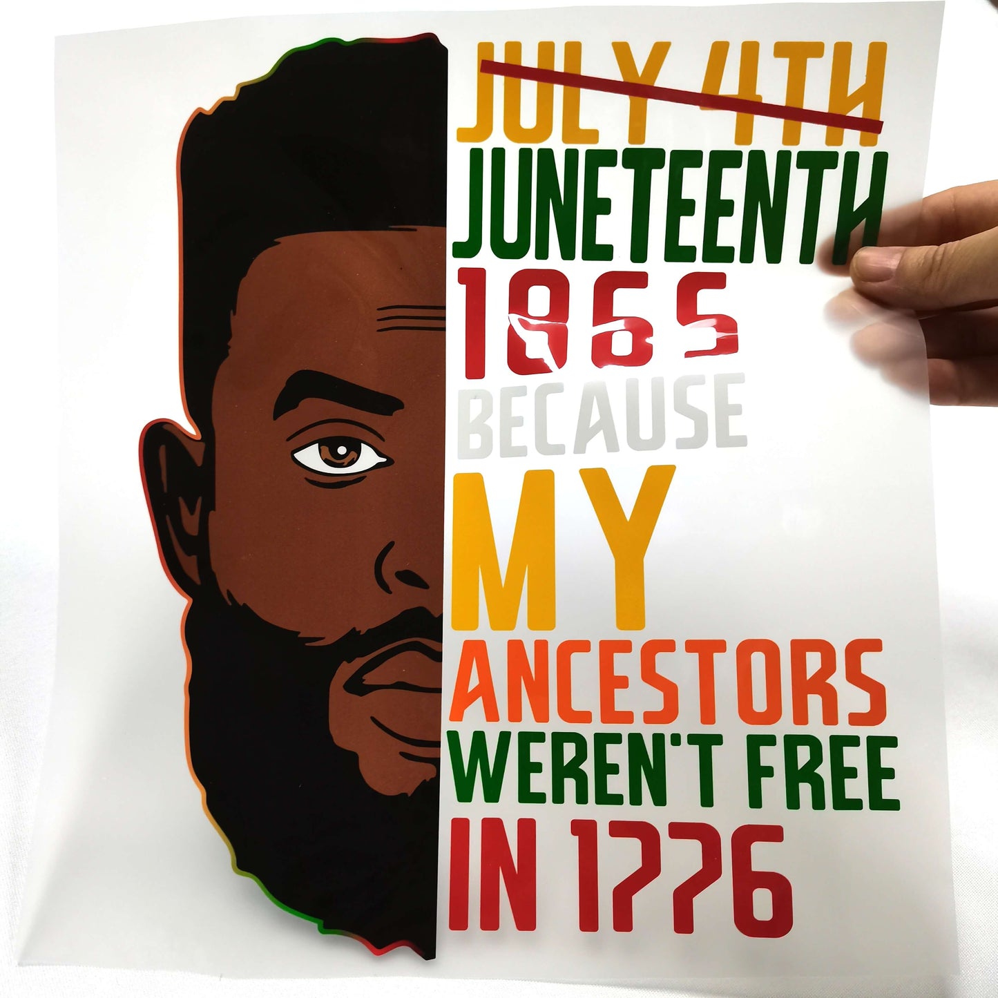 New arrival ready to ship custom logo print Juneteenth