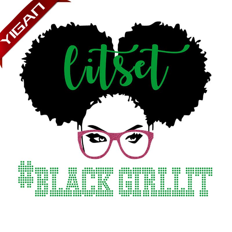Hotfix Black Girl Magic Heat Transfer Printing