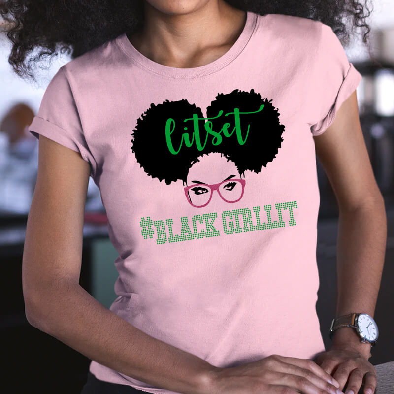 Hotfix Black Girl Magic Heat Transfer Printing