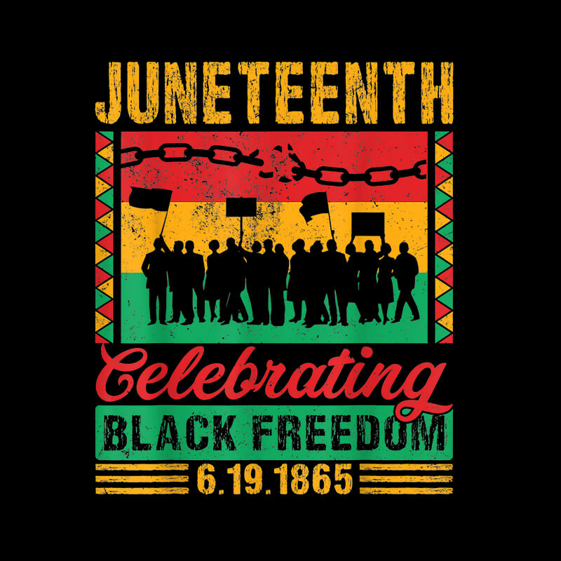2022 Hot sale Juneteenth 1865 heat transfer