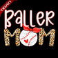 Printing Design Baseball Mom Heat Transfer Shirt