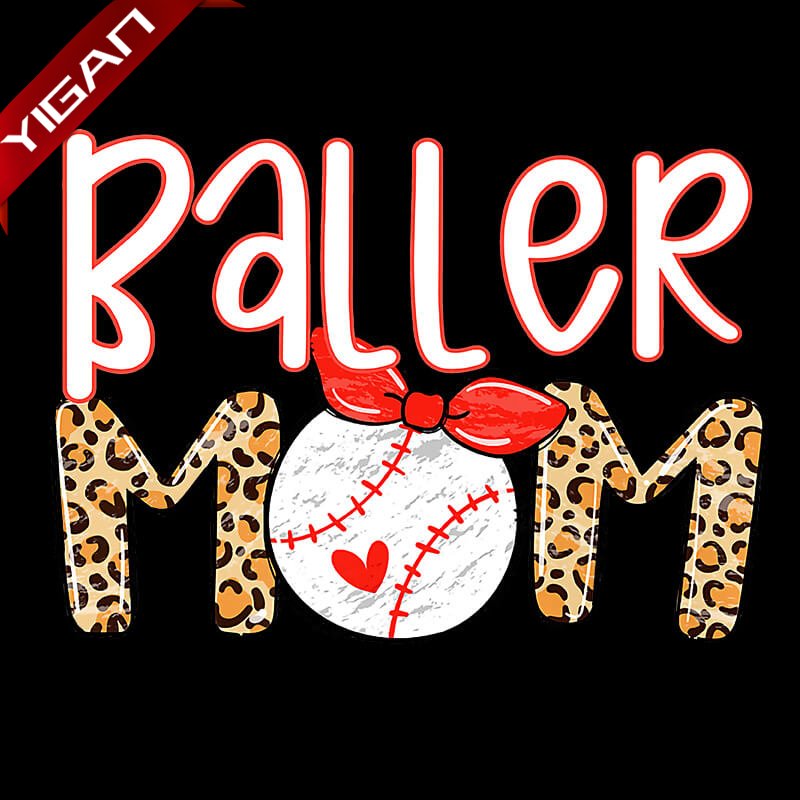 Printing Design Baseball Mom Heat Transfer Shirt